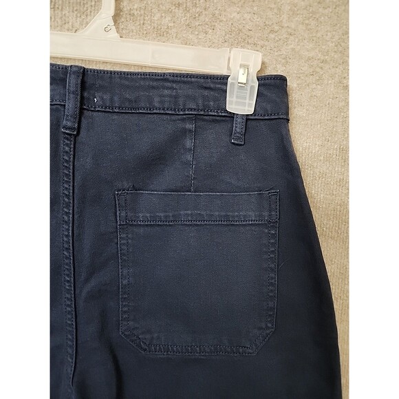 Sonoma Wide Leg Cropped Jeans Womens 14 Blue Dark Wash Stretch NEW - Picture 6 of 10